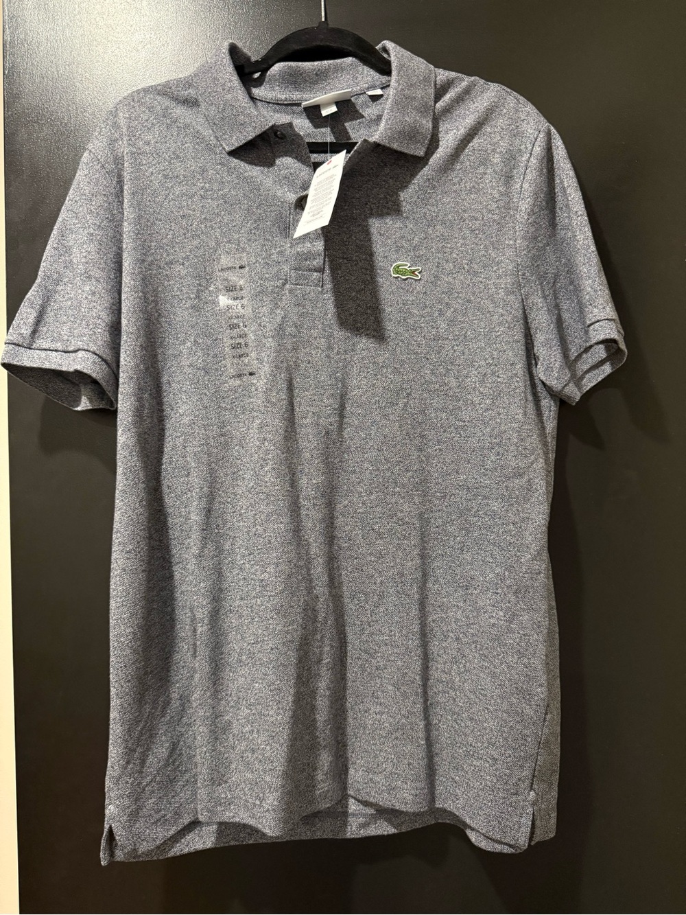 Lacoste Men's Heather Grey/Blue Polo